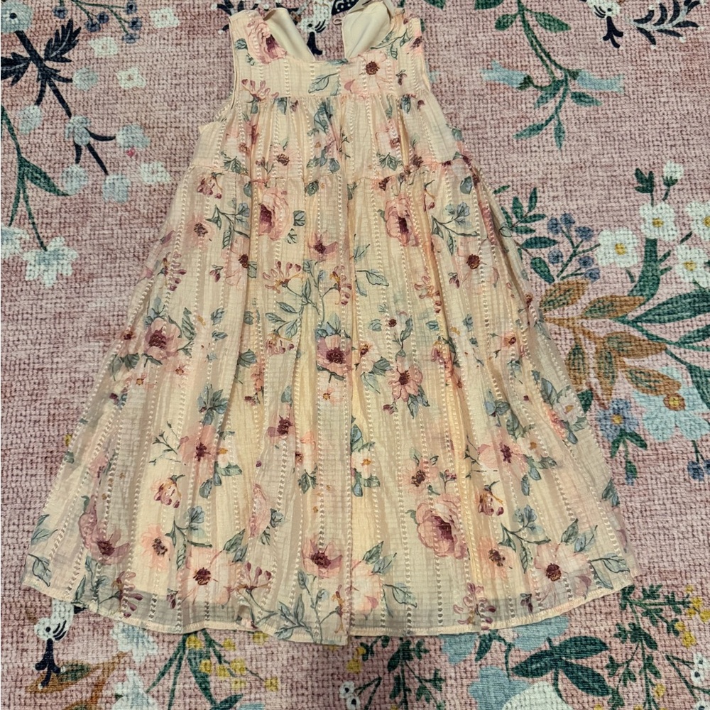 H&M Kids Floral Dress in Cream and Pink